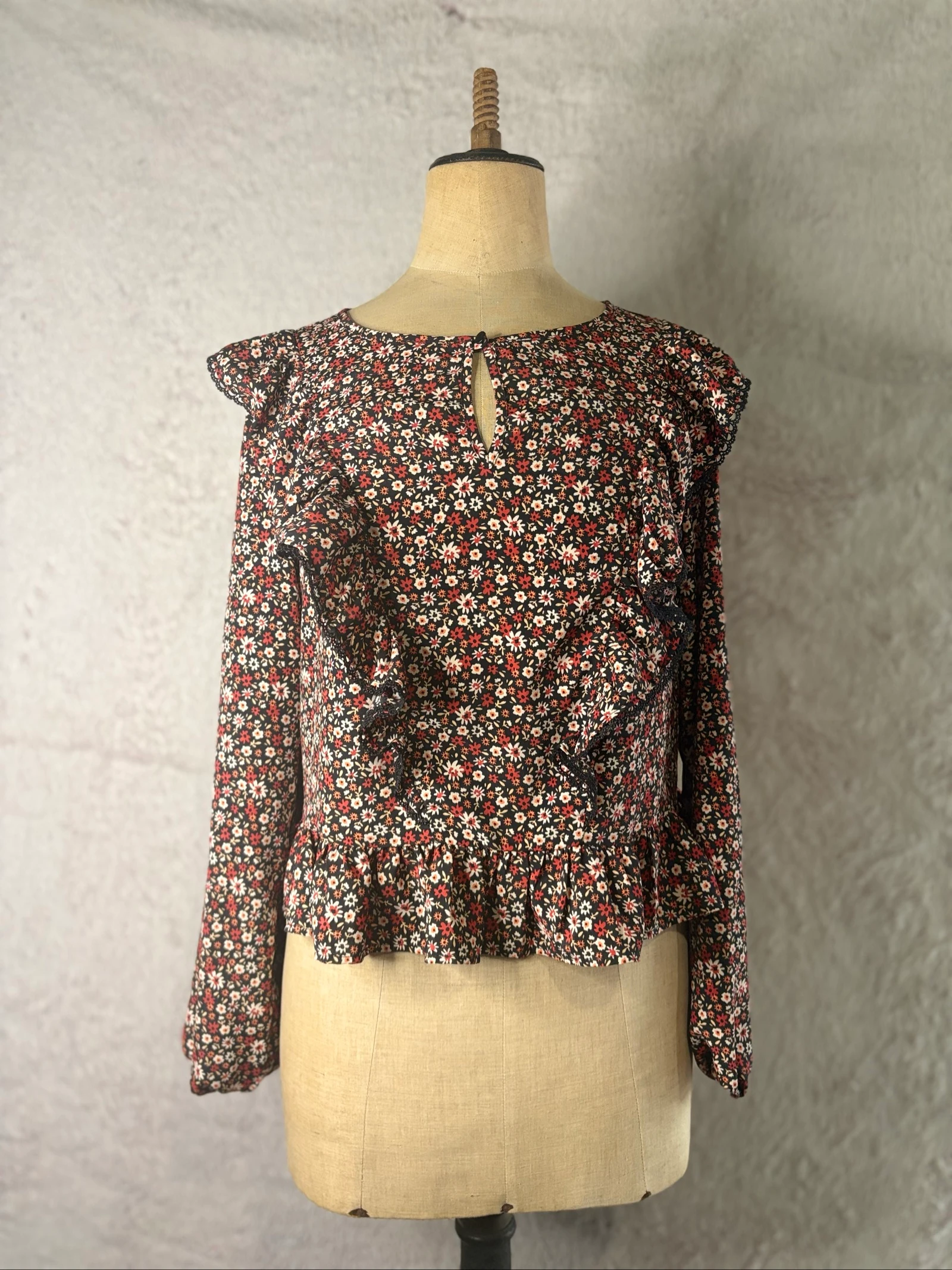 Blouse fleurie Primark manches longues T.40
